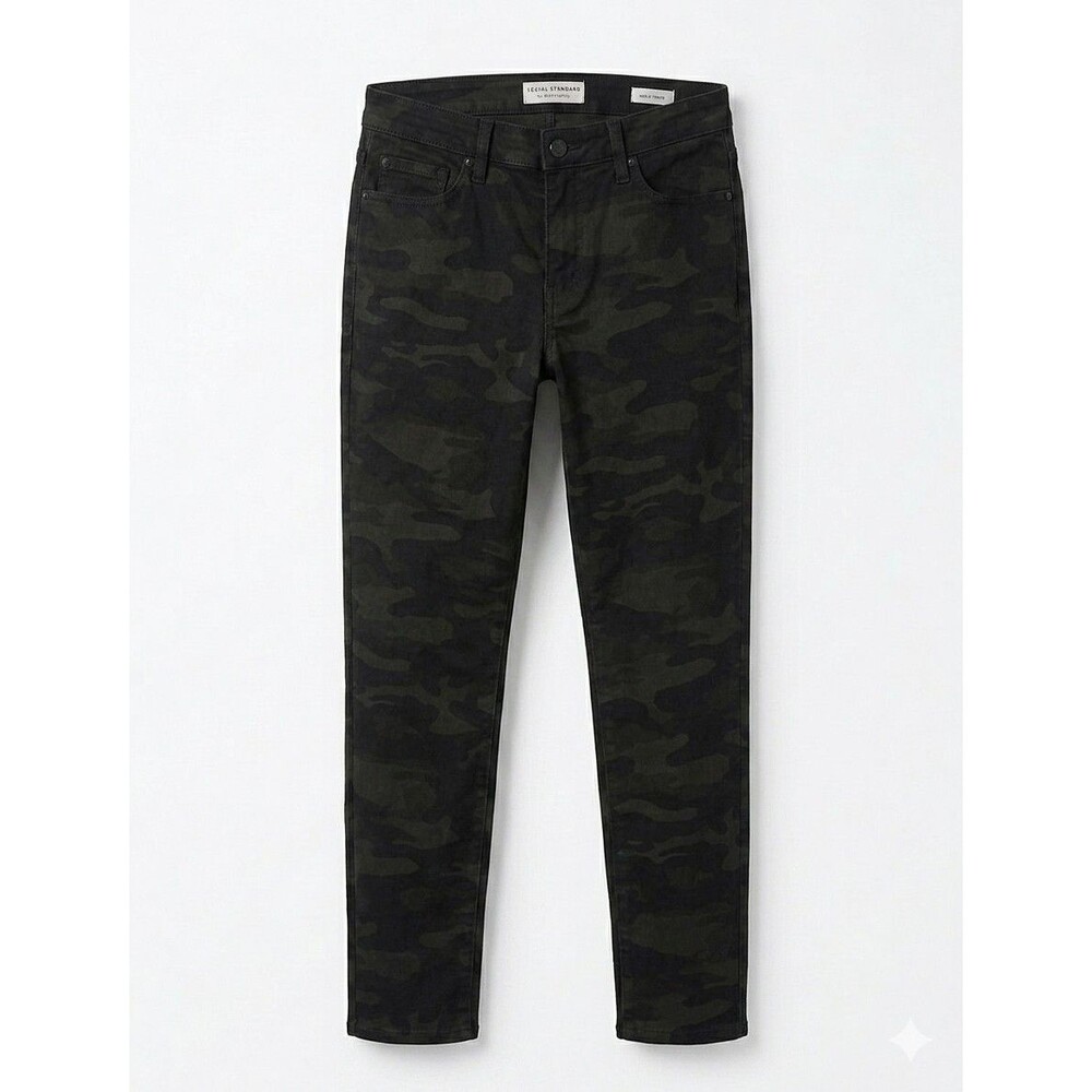 Sanctuary Jeans Womens 8 Black Gray Camo Ankle Skinny Stretch Social Standard